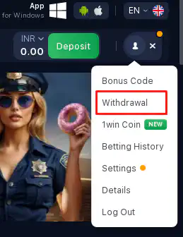 1win Withdraw online