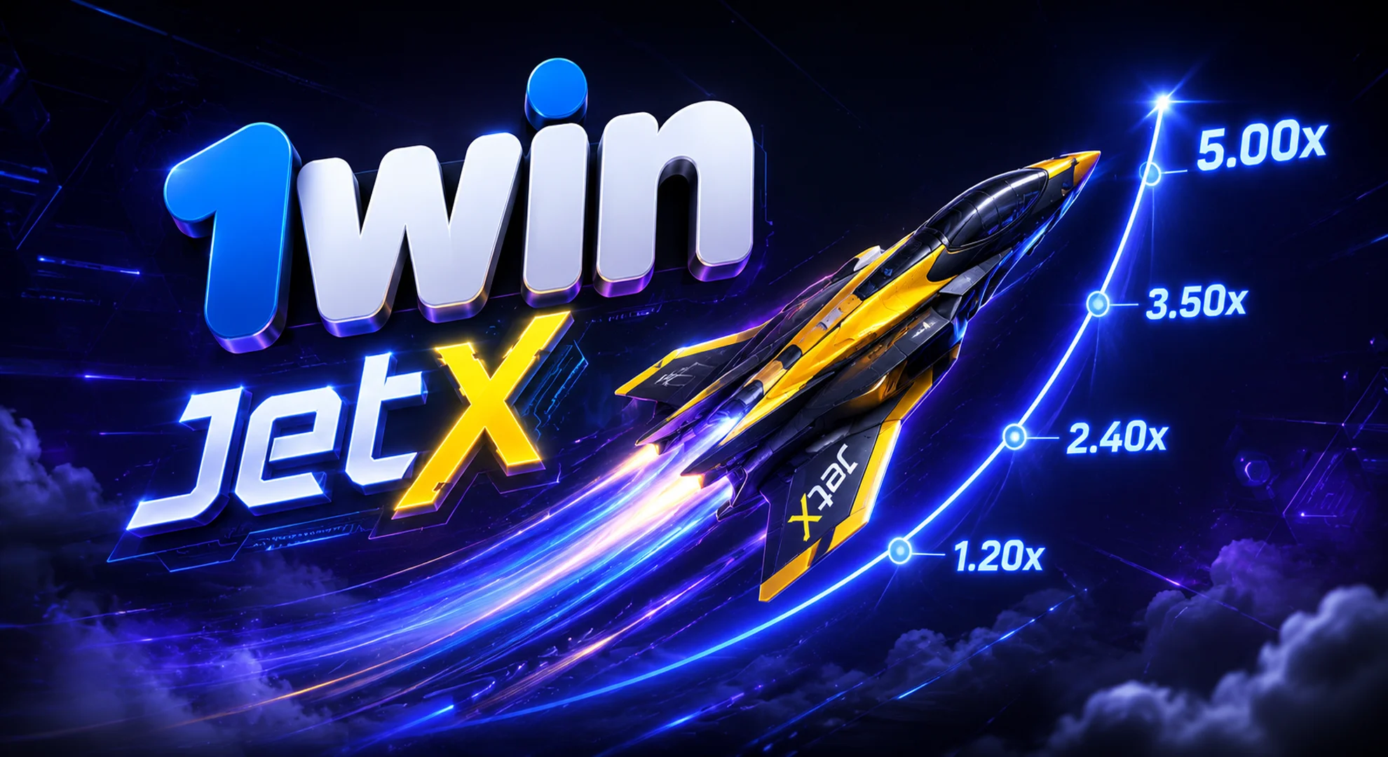 Official JetX crash game to play online for real money on 1win India