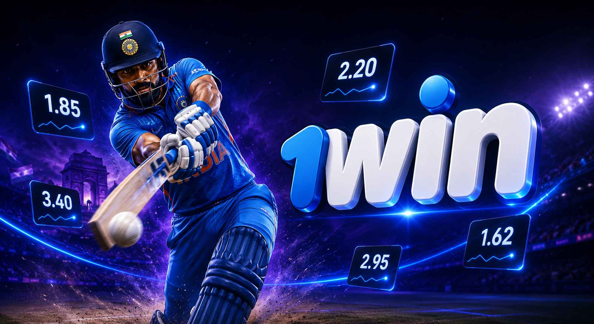 Best online sports betting platform 1win with high cricket odds in India 2026